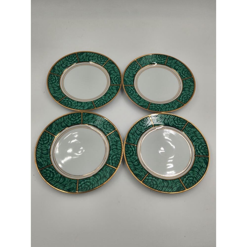 Vintage Georges Briard Imperial Malachite Porcelain Cappuccino Cups & Saucers 4 - Picture 4 of 15